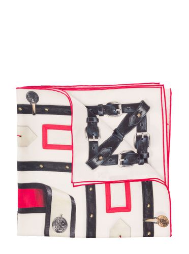 Foulard With Digital Print And Signature Print In Silk Twill - Alexander McQueen - Modalova