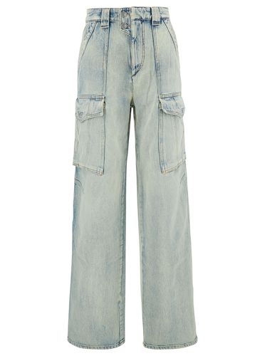 Heilani Light Blue Cargo Jeans With Logo Patch In Cotton Denim Woman - Marant Étoile - Modalova