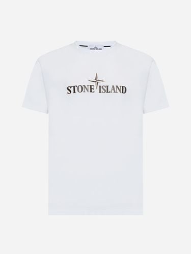 Stone Island Logo Cotton T-shirt - Stone Island - Modalova