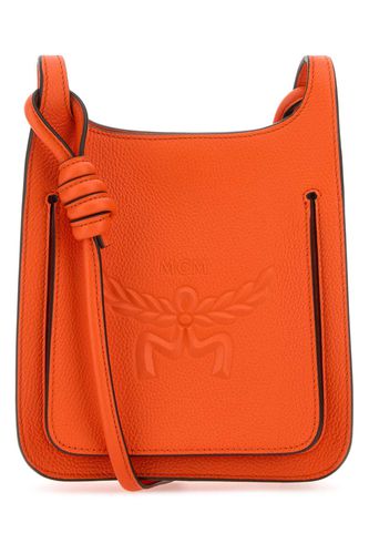 Dark Orange Leather Mini Himmel Hobo Crossbody Bag - MCM - Modalova