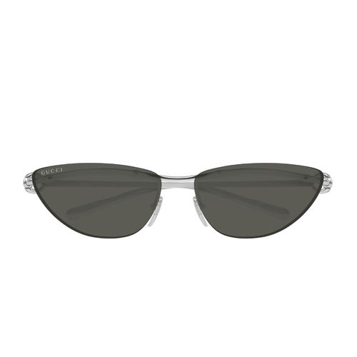 Gucci Gg1701s Linea Horsebit 001 Silver Grey Sunglasses - Gucci Eyewear - Modalova