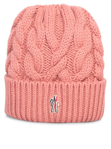 Dark Pink Wool Beanie Hat - Moncler Grenoble - Modalova