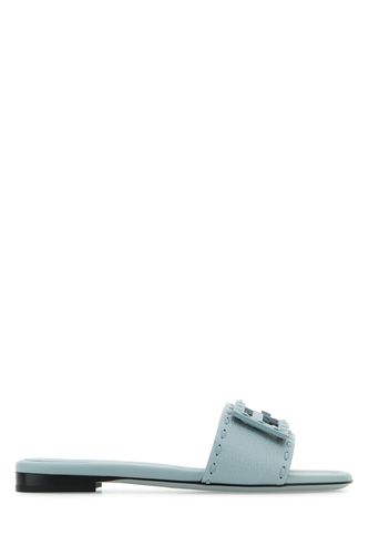 Light Blue Leather Baguette Slippers - Fendi - Modalova