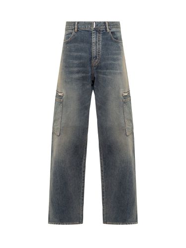 Givenchy 4g Denim Cargo Jeans - Givenchy - Modalova