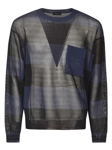 Stripe Pattern Ribbed Sweatshirt - Roberto Collina - Modalova