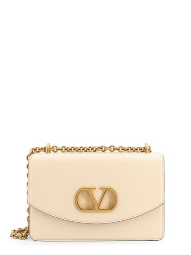 Ivory Leather Vain Shoulder Bag - Valentino Garavani - Modalova