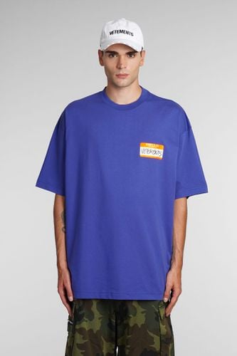 VETEMENTS T-shirt In Blue Cotton - VETEMENTS - Modalova
