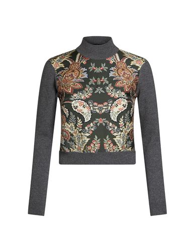 Dark Sweater With Paisley Print - Etro - Modalova