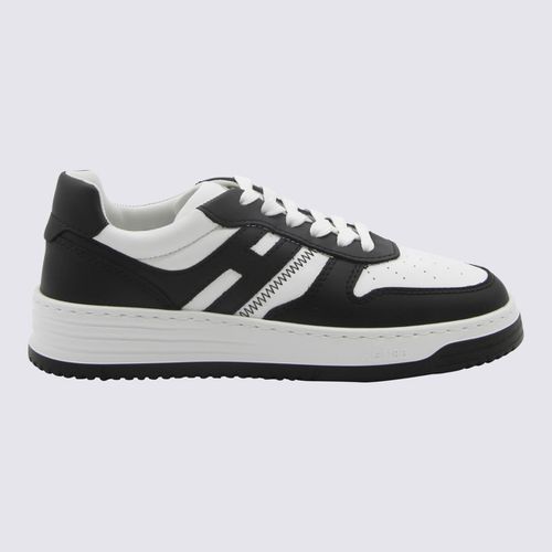 Black And Leather Sneakers - Hogan - Modalova