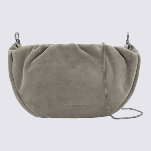 Dark Grey Leather Shoulder Bag - Brunello Cucinelli - Modalova