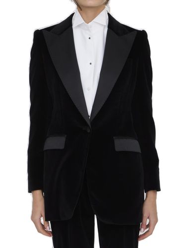 Single-breasted Velvet Turlington Tuxedo Jacket - Dolce & Gabbana - Modalova