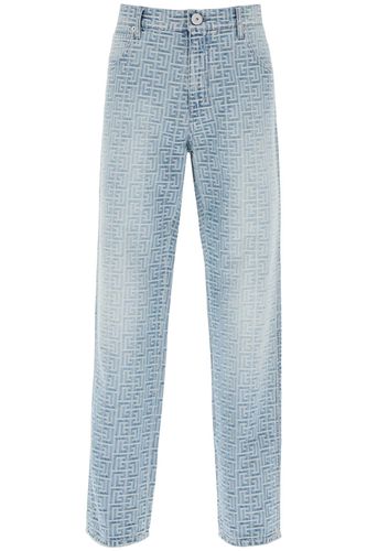 Balmain Straight Monogram Jeans - Balmain - Modalova