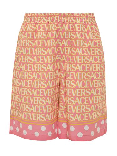 All-over Versace Logo Shorts - Versace - Modalova