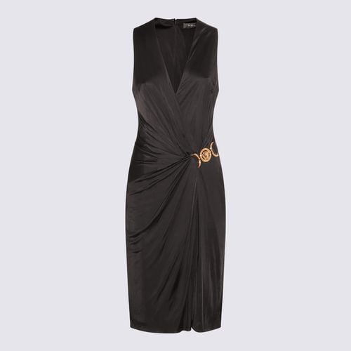 Versace Black Viscose Dress - Versace - Modalova