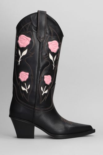 Rosalia Texan Boots In Leather - Paris Texas - Modalova