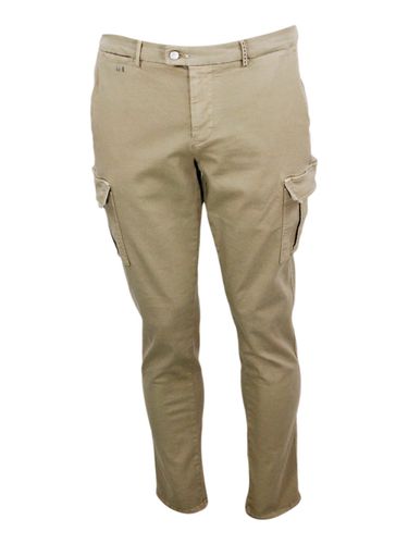 Amerigo Acargo Model Trousers With Large Slim Zip Pockets In Soft Cotton With Chino Pockets And Tailored Stitching And Suede Tassel. Zip And Button Cl - Sartoria Tramarossa - Modalova