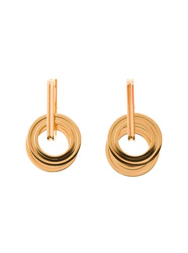 Sophia Gold Plated Brass Earrings Woman - Leda Madera - Modalova