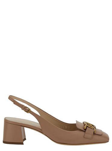 Slingbacks With Chain Detail In Leather Woman - Tod's - Modalova