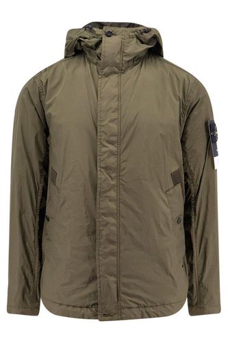 Compass Patch Hooded Jacket - Stone Island - Modalova