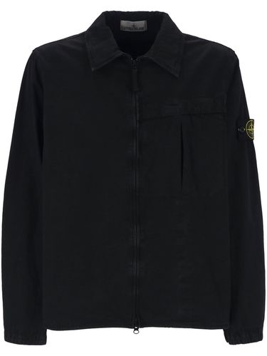 Zip-up Long-sleeved Shirt - Stone Island - Modalova