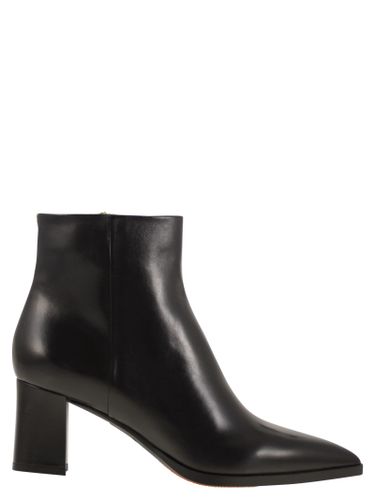 Medium Heel Leather Ankle Boot - Santoni - Modalova