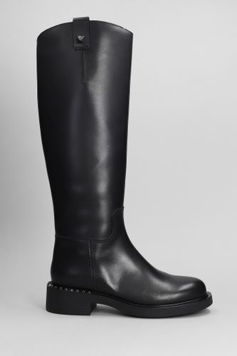 Faith Low Heels Boots In Leather - Ash - Modalova