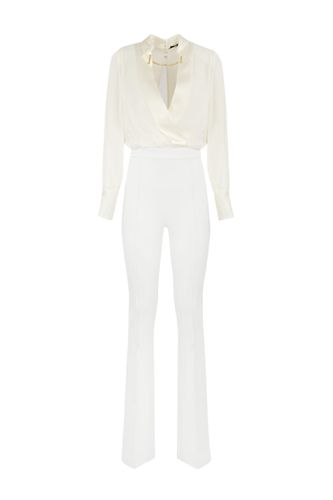 Crepe And Viscose Jumpsuit - Elisabetta Franchi - Modalova