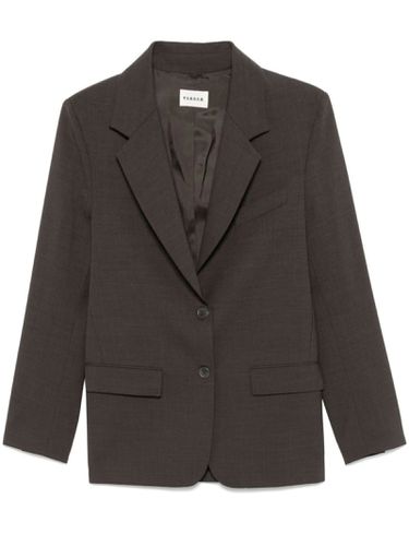 Taupe Virgin Wool Blend Blazer - Parosh - Modalova