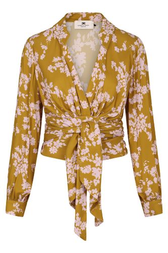 Printed Georgette Blouse - Elisabetta Franchi - Modalova