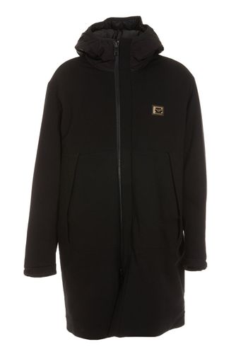 Padded Logo-plaque Long-sleeved Parka - Dolce & Gabbana - Modalova