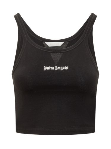 Palm Angels Black Cotton Tank Top - Palm Angels - Modalova