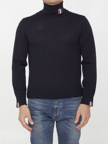 Thom Browne Navy Wool Turtleneck - Thom Browne - Modalova