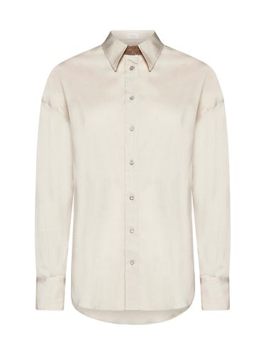 Long-sleeved Button-up Poplin Shirt - Brunello Cucinelli - Modalova