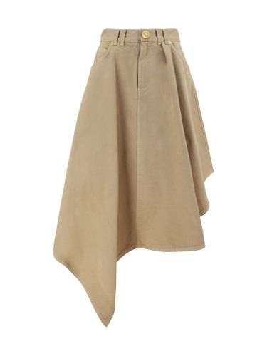 Balmain Beige Cotton Skirt - Balmain - Modalova