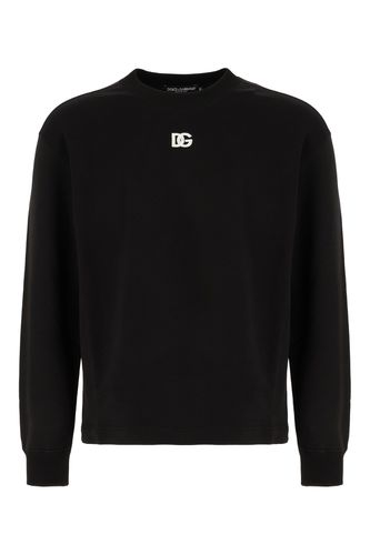 Black Cotton Sweatshirt - Dolce & Gabbana - Modalova