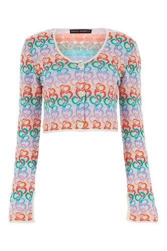 Embroidered Linen Blend Cardigan - Marco Rambaldi - Modalova