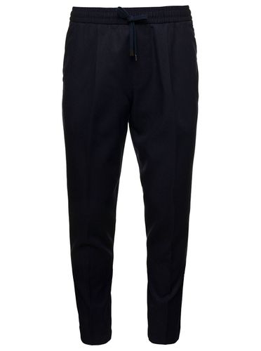 Pants With Drawstring And Logo Patch In Wool Man - Jacob Cohen - Modalova