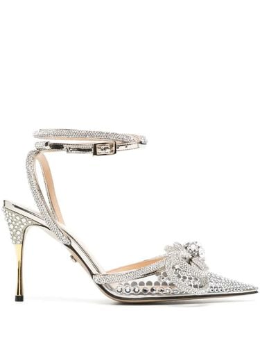 Gold Double Bow 100 Mm Slingback With Crystals - Mach & Mach - Modalova