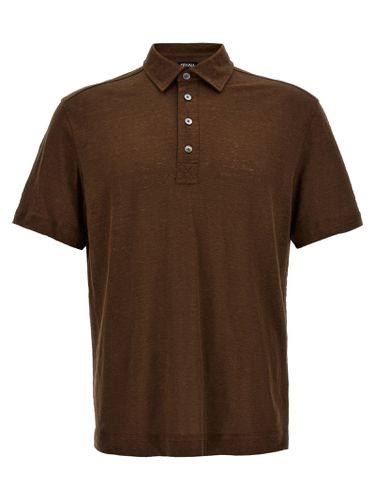 Zegna Linen Polo Shirt - Zegna - Modalova