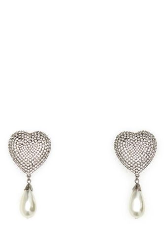 Embellished Metal Earrings - Alessandra Rich - Modalova