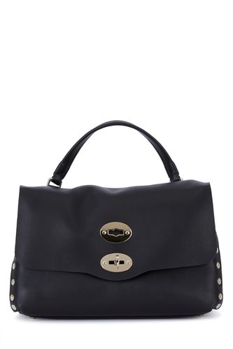 Black Leather Small Postina Handbag - Zanellato - Modalova