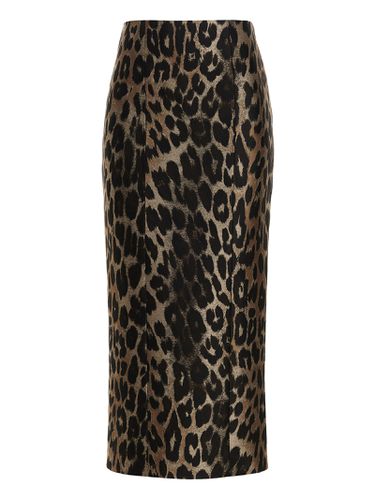 Balmain Leopard Jacquard Skirt - Balmain - Modalova