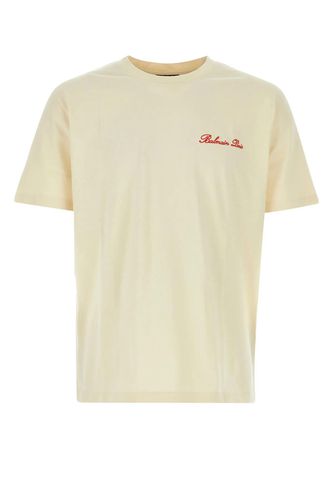 Balmain Sand Cotton T-shirt - Balmain - Modalova