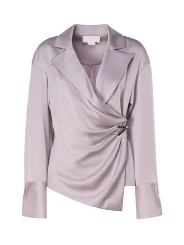 Blouse With Warmer Closure And Draping On The Side - Genny - Modalova