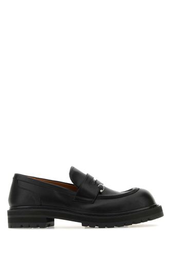 Marni Black Leather Loafers - Marni - Modalova