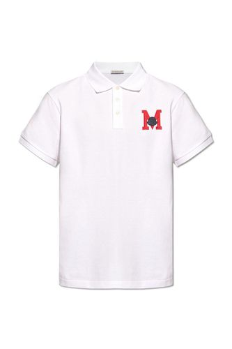 Logo Embroidered Short-sleeved Polo Shirt - Moncler - Modalova