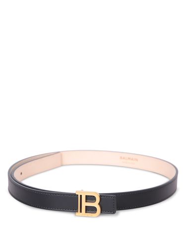 Balmain B Black Leather Belt - Balmain - Modalova