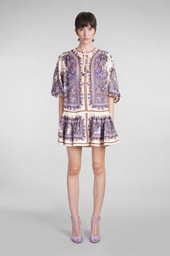 Zimmermann Dress In Viola Linen - Zimmermann - Modalova