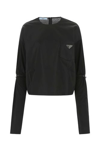 Black Nylon And Cotton T-shirt - Prada - Modalova