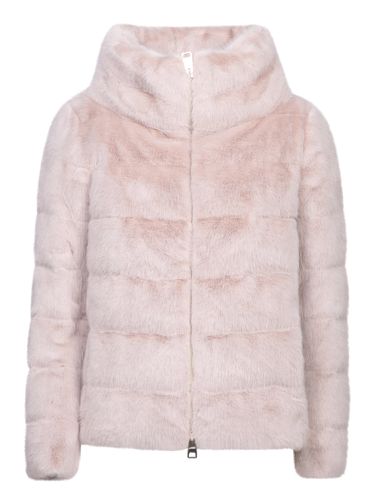 Chantilly Pink Fur Puffer Jacket - Herno - Modalova